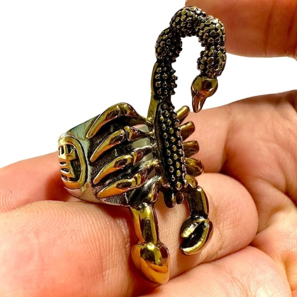 Scorpion Ring for Men – 316L Stainless Steel | Gold & Silver Gothic Jewelry - Picture 2 of 7